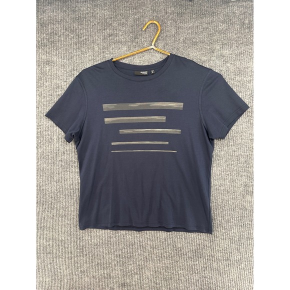 Murano Other - Murano T-Shirt Men XL Navy Blue Excellent Liquid Luxury Slim Fit Graphic Stripe